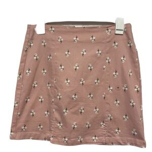 Aeropostale Floral Pink Mauve Mini Skirt